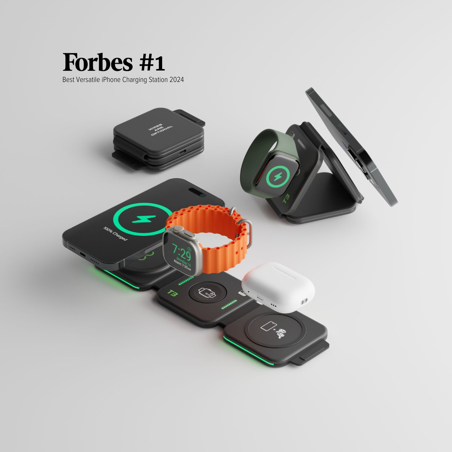 T3: 3-in-1 Wireless Charging Station