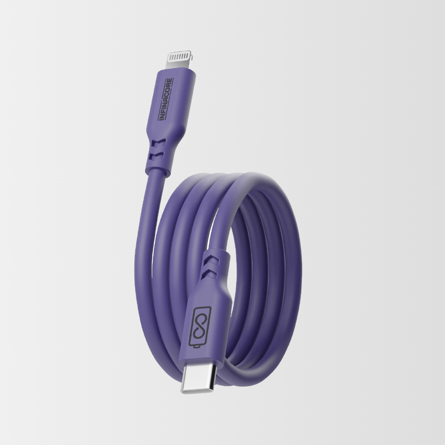 Silicone Lightning Charging Cable 60W for iPhone, iPad - InfinaCore®